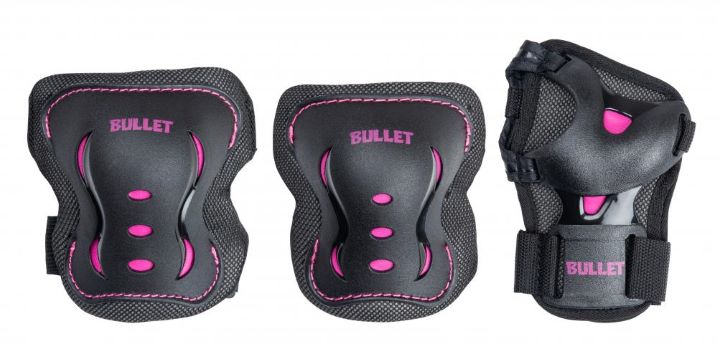 KIT PROTEZIONI BULLET BLAST PADSET JR BLACK-PINK